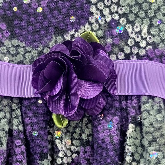 Youngland Purple/Silver Sequin Dress Toddler Size 2T - Picture 2 of 10